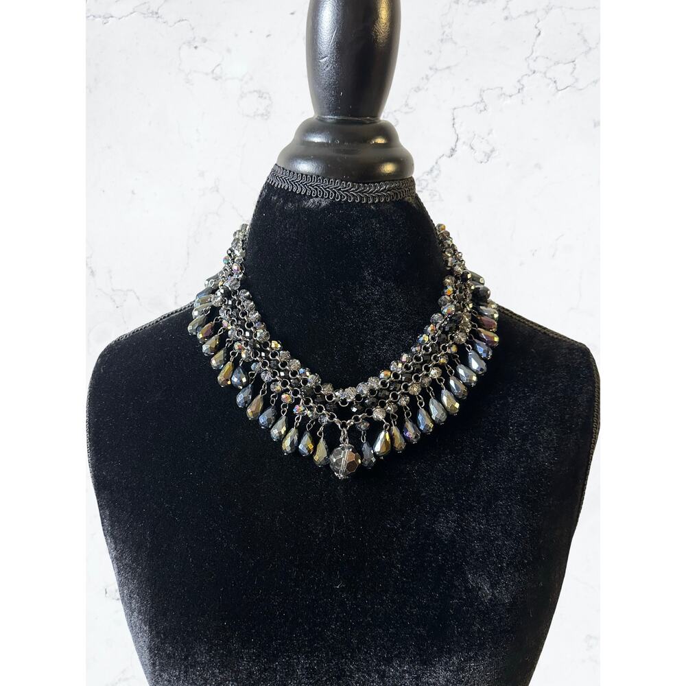 Chico’s Multi-Strand Glass Bead Statement Necklace